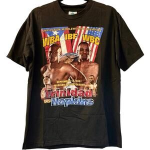 Vintage Y2K Felix Trinidad vs. Bernard Hopkins Madison Square Garden Shirt Large